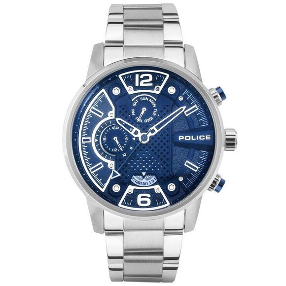 Police Silver Stainless Steel Dress Watch